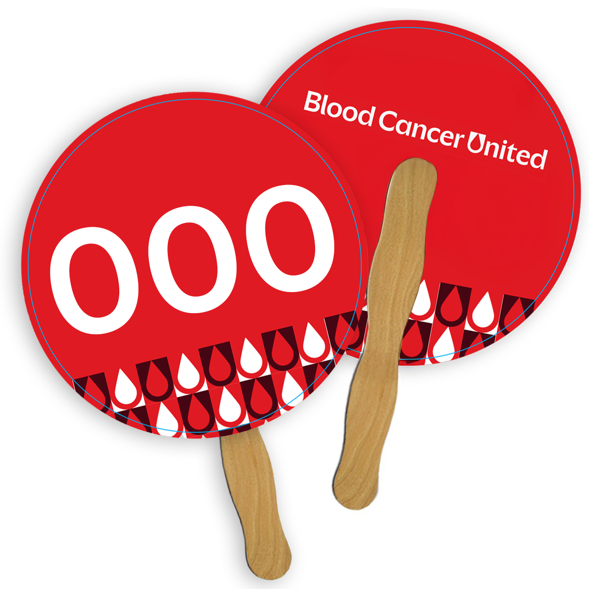 8” auction paddle - BCU186