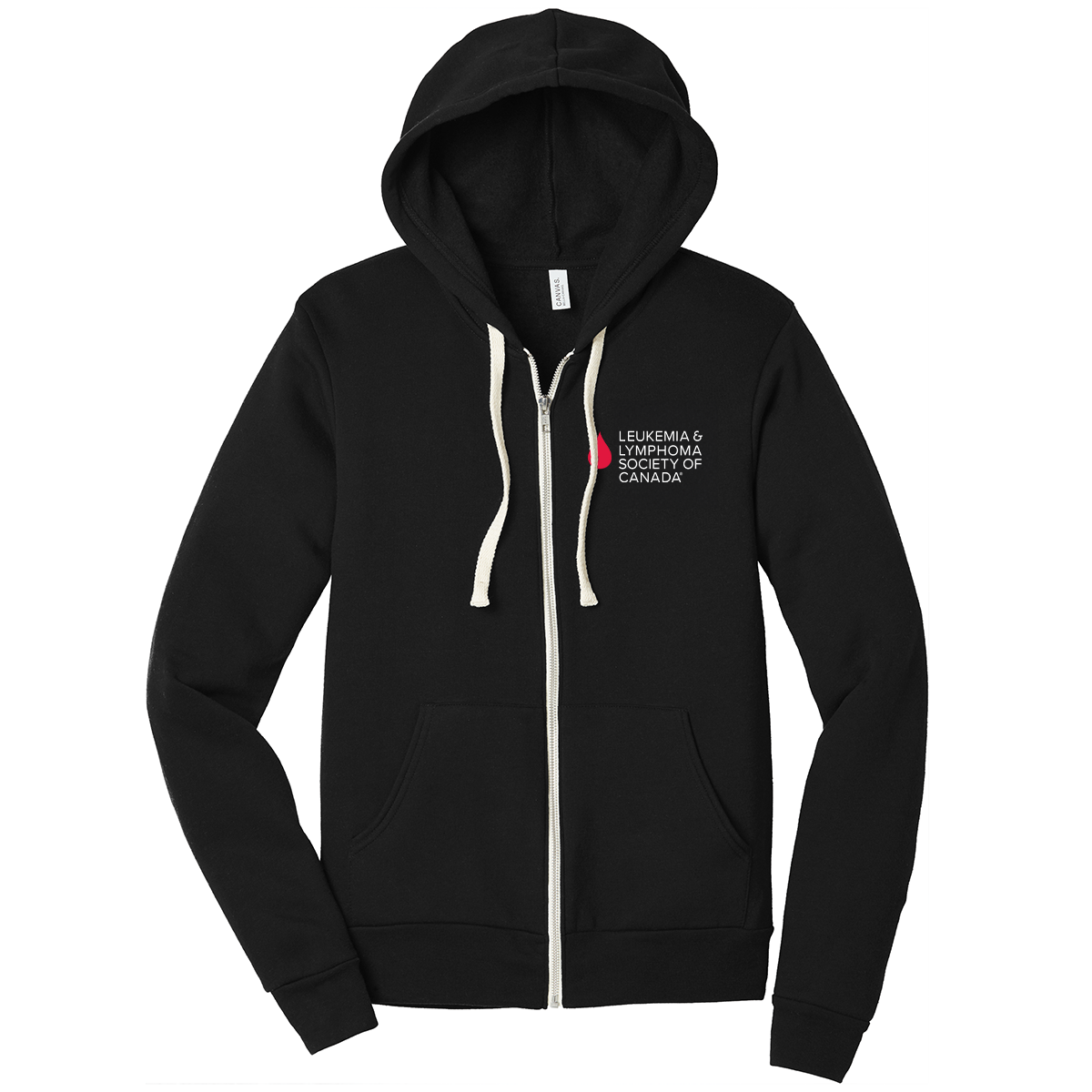 Apparel - BELLA+CANVAS Unisex Triblend Sponge Fleece Full-Zip Hoodie - Canada Logo - LLSC109