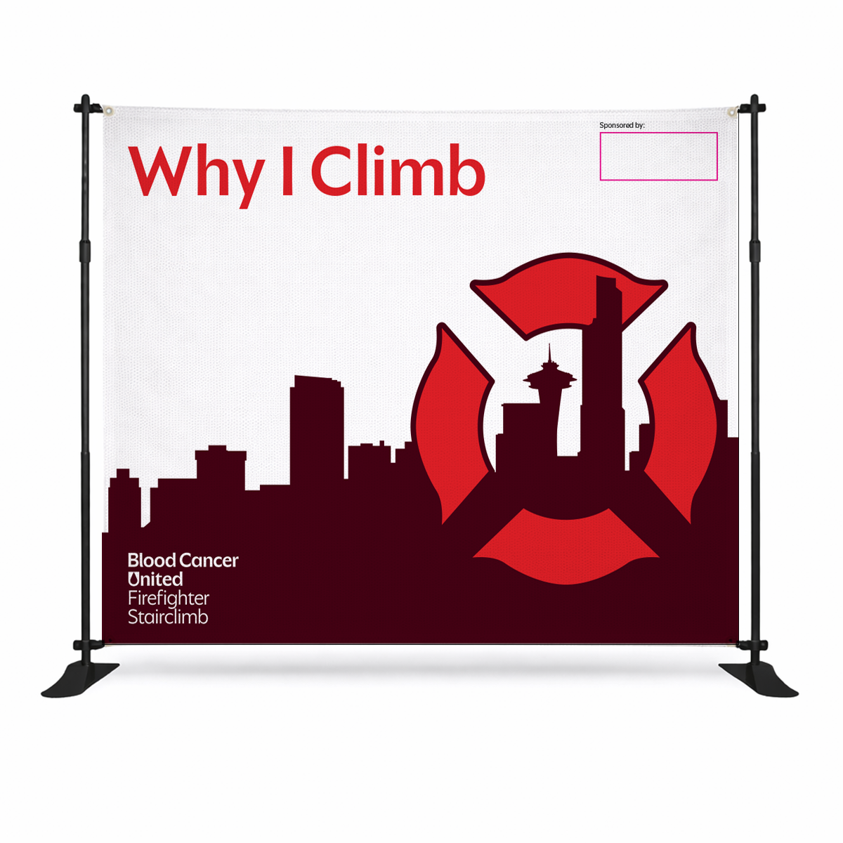 Why I Climb step-n-repeats Banner 8ft - ORDER 2 WEEKS PRE-EVENT - BCU220