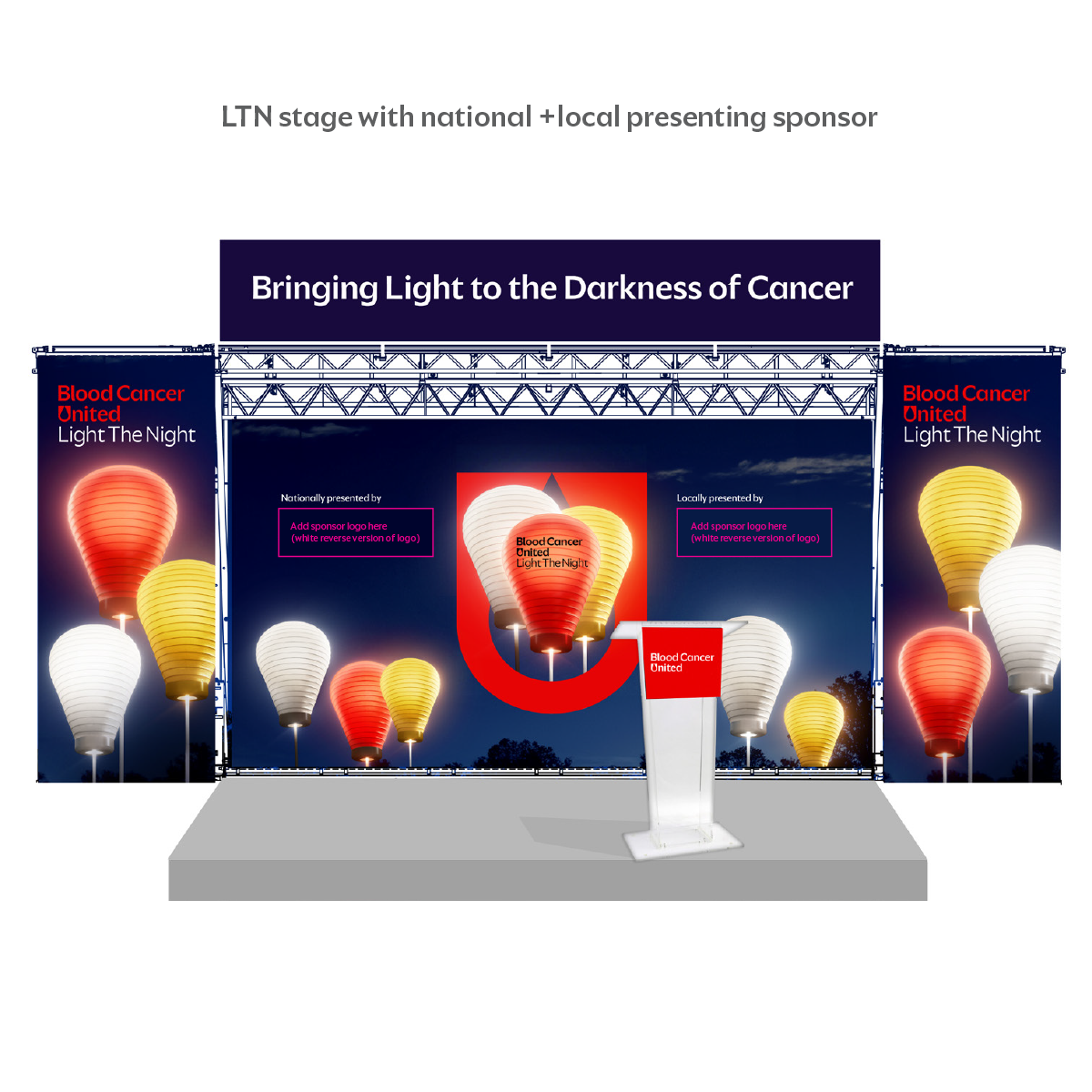 SL Stage Banner Set (Customizable) - Order 3 Weeks Pre-Event - BCU8008