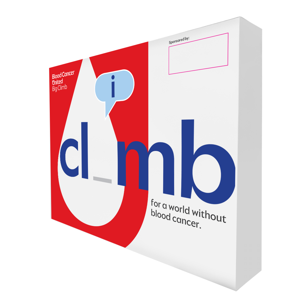 BIG CLIMB STRAIGHT VELCRO POP UP - ORDER 2 WEEKS PRE-EVENT - BCU200