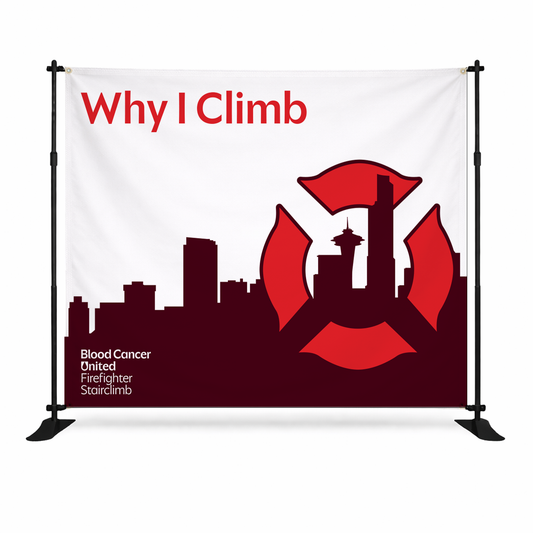 Why I Climb step-n-repeats Banner 8ft - ORDER 2 WEEKS PRE-EVENT - BCU220