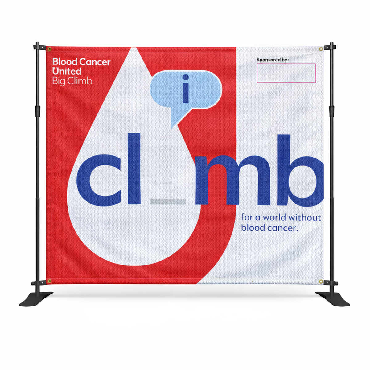 Big Climb Pop Up Banner 8ft - ORDER 2 WEEKS PRE-EVENT - BCU218