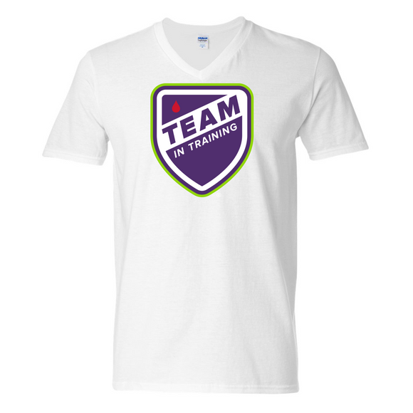 TNT - White V-Neck Logo Shirt