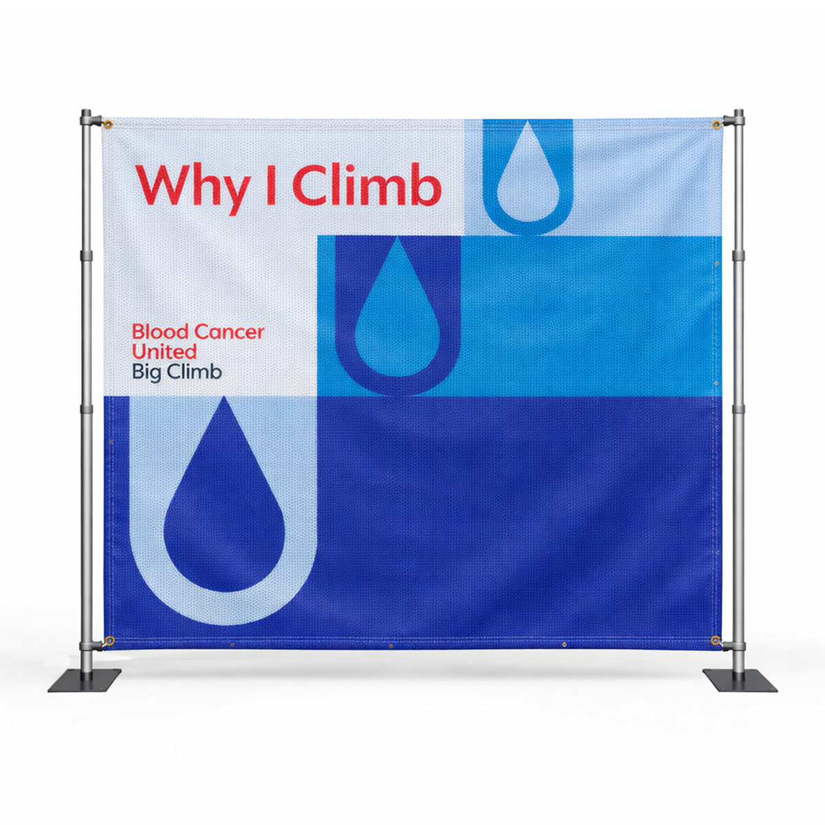 Why I Climb Step & Repeat Banner 8ft - ORDER 2 WEEKS PRE-EVENT - BCU215