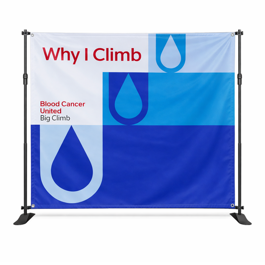 Why I Climb Step & Repeat Banner 8ft - ORDER 2 WEEKS PRE-EVENT - BCU215